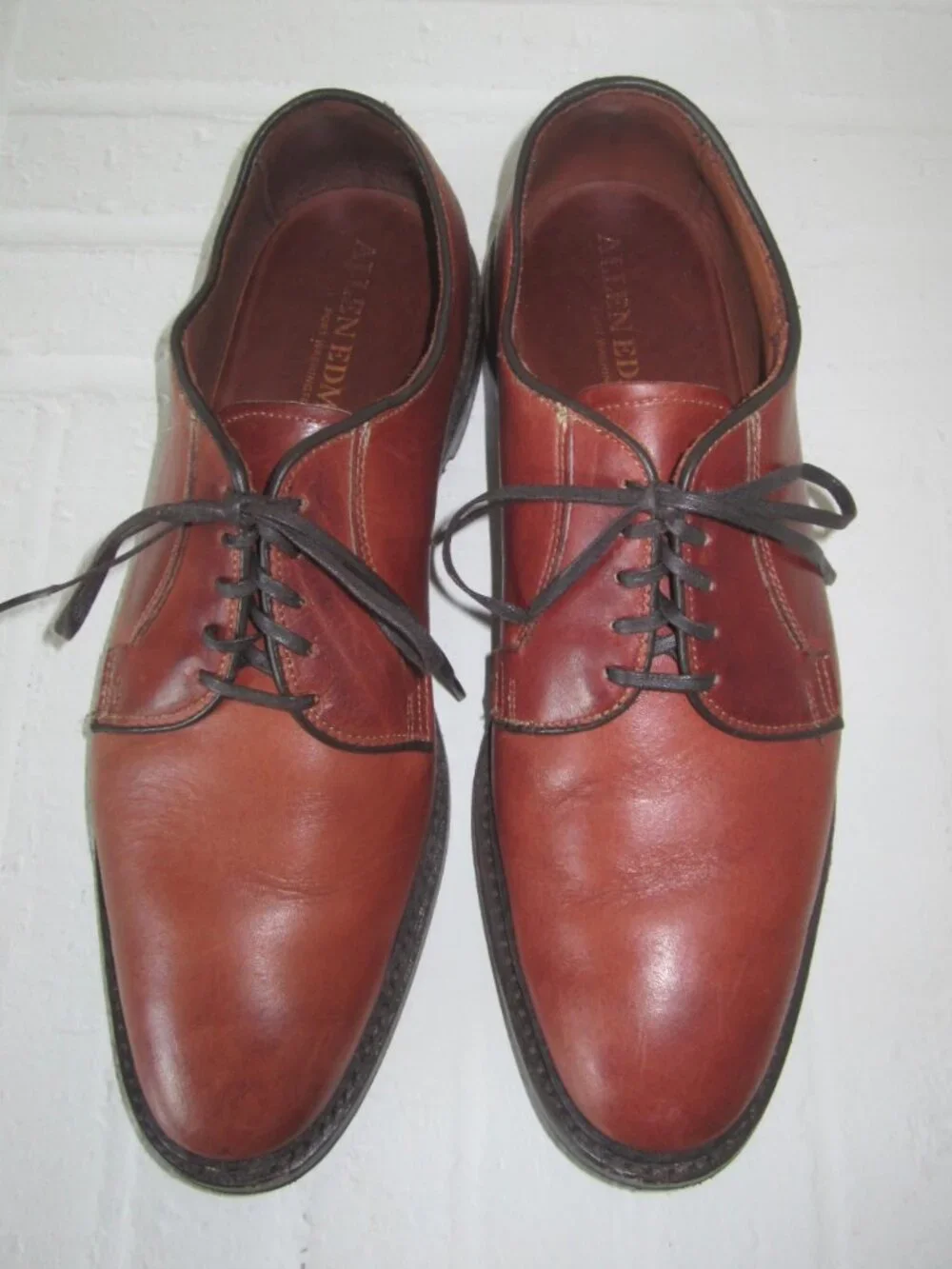 ALLEN EDMONDS THE BADLANDS Brown Leather Derby Shoes 8091 Men’s 9 D